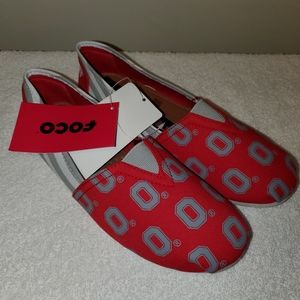 Womans Ohio State slip ons